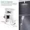 Kibi Cube Pressure Balanced Ceiling Mounted 2-Function Shower System with Rough In Valve - Chrome KSF412CH - alternate 4